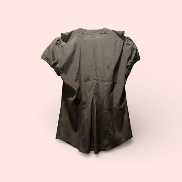 bebe Black Ruffled Blouse - Picture 2 of 3